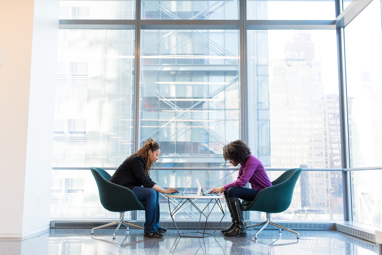 Two women in mentoring conversation
